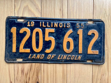 1955 Illinois License Plate