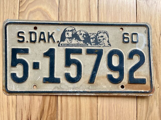 1960 South Dakota License Plate
