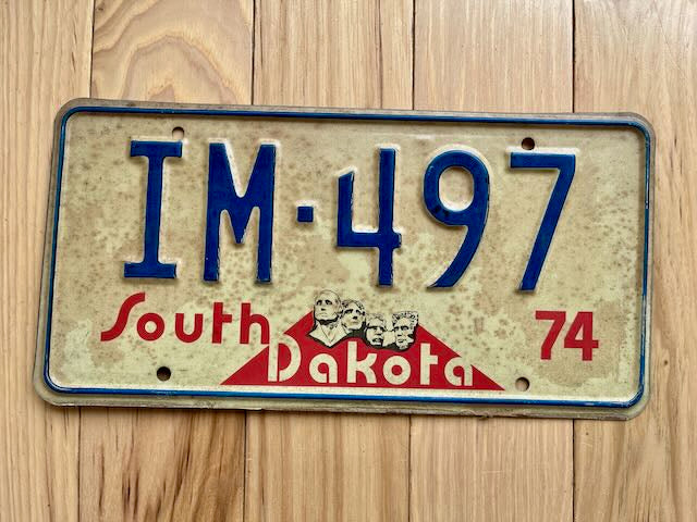 1974 South Dakota License Plate