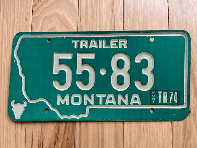 1974 Montana Trailer License Plate