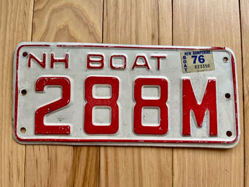 1976 New Hampshire Boat License Plate