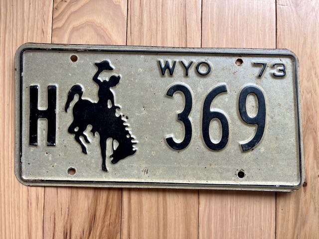 1973 Wyoming License Plate
