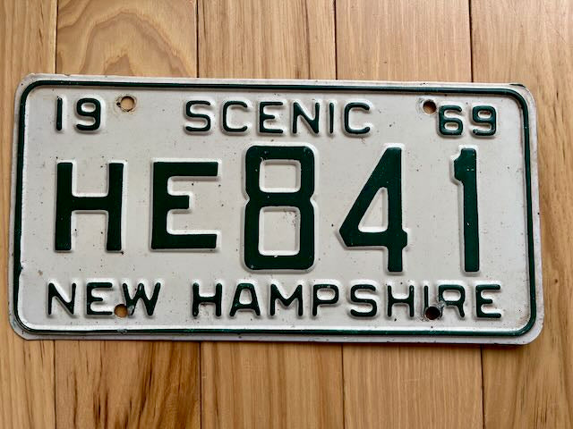 1969 New Hampshire License Plate