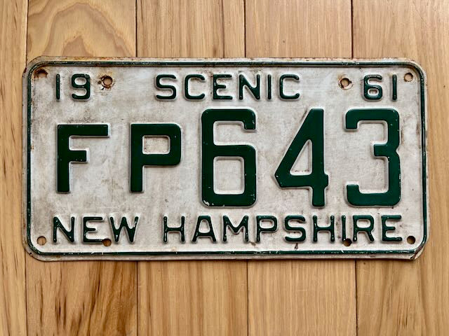 1961 New Hampshire License Plate