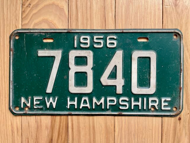 1956 New Hampshire License Plate