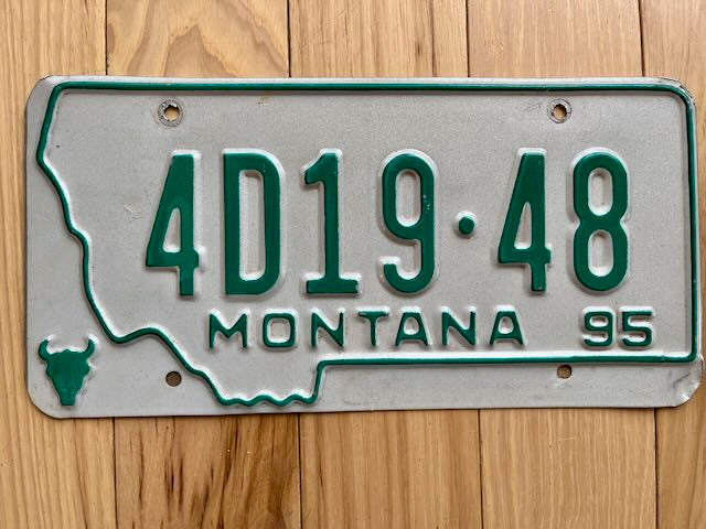 1995 Montana License Plate