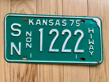 1975 Kansas Non-Highway License Plate