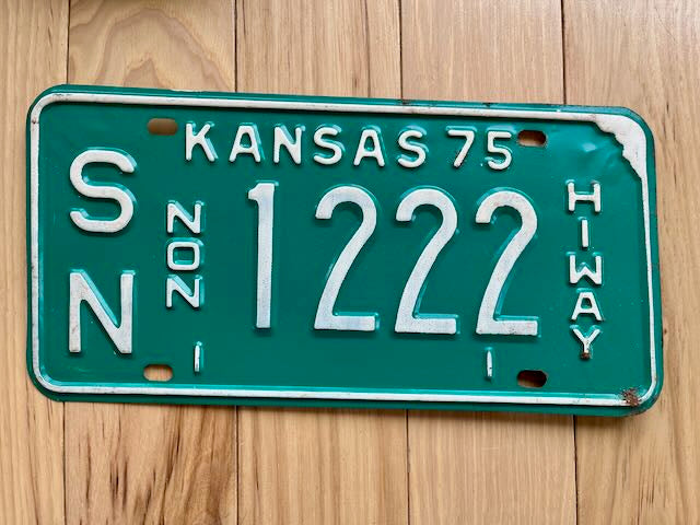 1975 Kansas Non-Highway License Plate