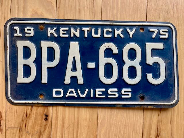1975 Kentucky Daviess County License Plate