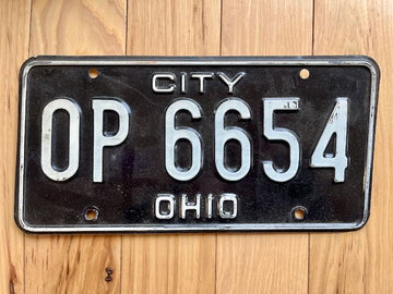 Ohio City License Plate