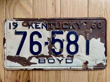 1960 Kentucky Boyd County License Plate