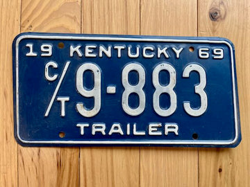 1969 Kentucky Trailer License Plate