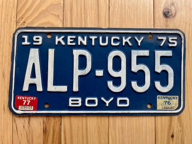1975/76/77 Kentucky Boyd County License Plate