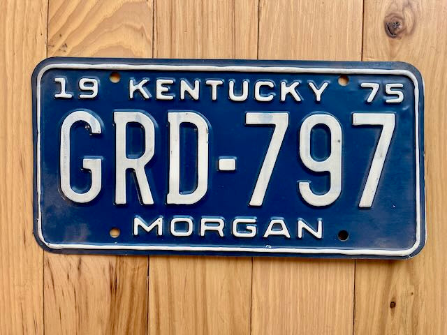 1975 Kentucky Morgan County License Plate
