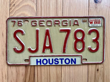 1976/82 Georgia Houston County License Plate