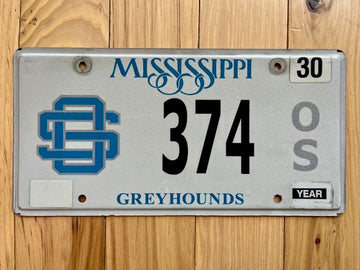 Mississippi Greyhounds License Plate