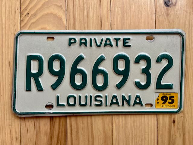 1995 Louisiana Private License Plate