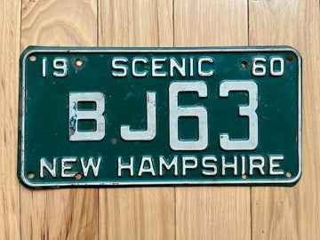 1960 New Hampshire License Plate