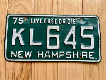 1975 New Hampshire License Plate
