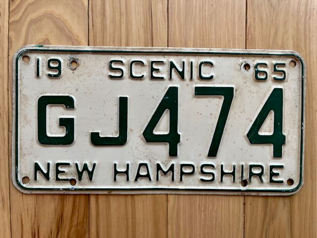 1965 New Hampshire License Plate