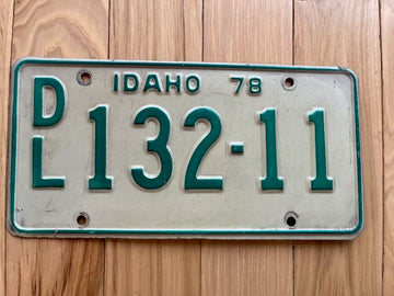 1978 Idaho Trailer License Plate