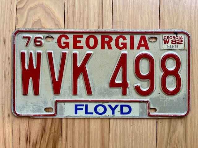1976/82 Georgia Floyd County License Plate