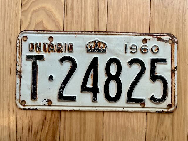 1960 Ontario License Plate
