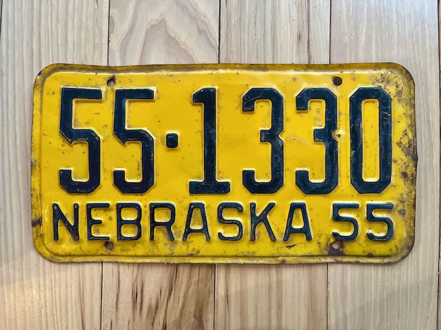 1955 Nebraska License Plate