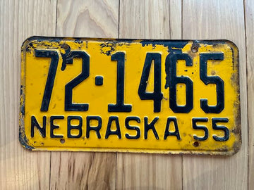 1955 Nebraska License Plate