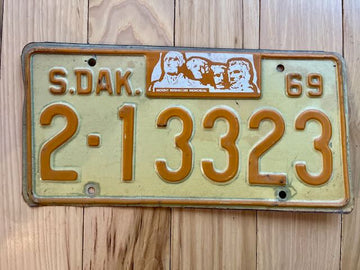1969 South Dakota License Plate