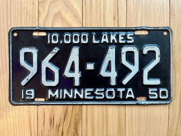 1950 Minnesota License Plate
