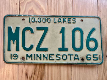1965 Minnesota License Plate