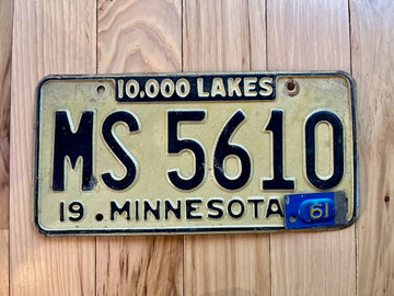 1961 Minnesota License Plate