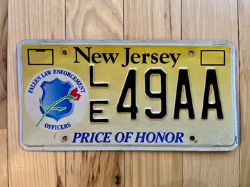 New Jersey Law Enforcement Memorial License Plate