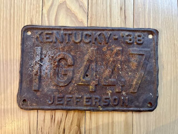1938 Kentucky License Plate
