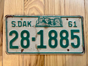 1961 South Dakota License Plate