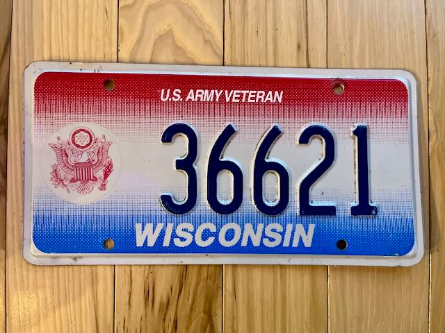 Wisconsin Veteran License Plate