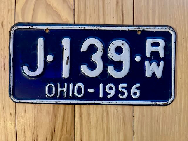 1956 Ohio Boat License Plate