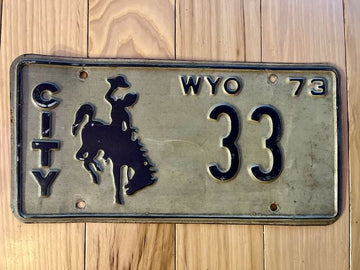 1973 Wyoming City License Plate