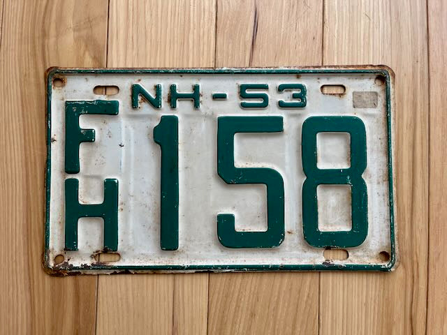 1953 New Hampshire License Plate