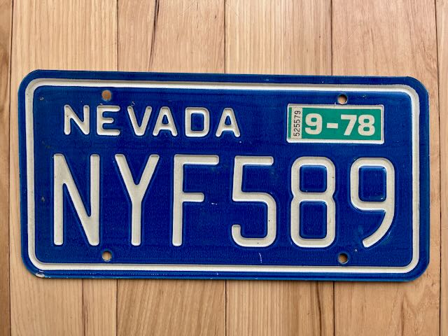 1978 Nevada License Plate