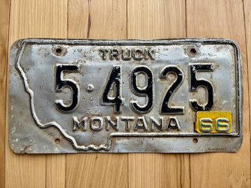 1966 Montana Truck License Plate