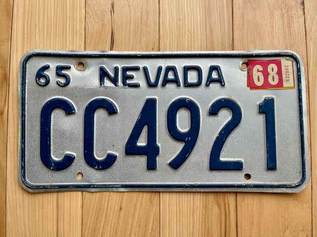 1965/68 Nevada License Plate