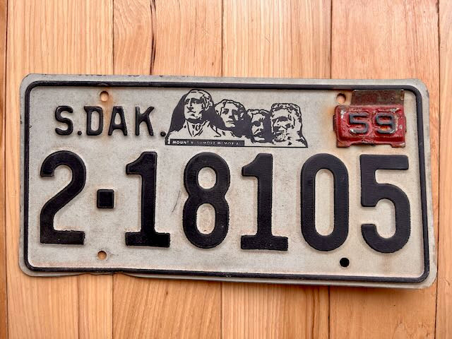 1959 South Dakota License Plate