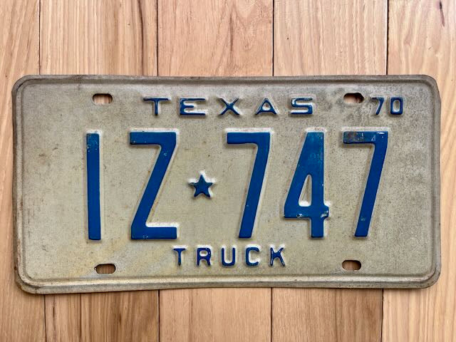 1970 Texas Truck License Plate