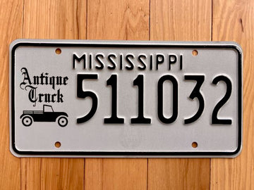 Mississippi Antique Truck License Plate