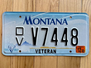 2012 Montana Veteran License Plate