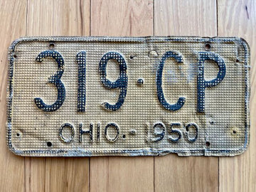 1950 Ohio License Plate
