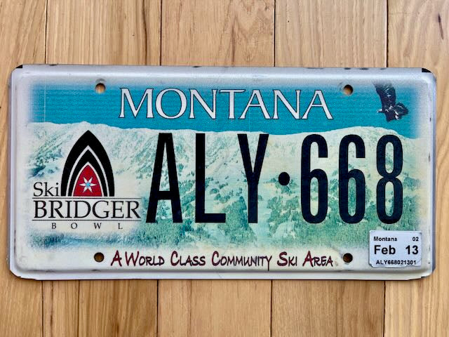2013 Montana Ski License Plate