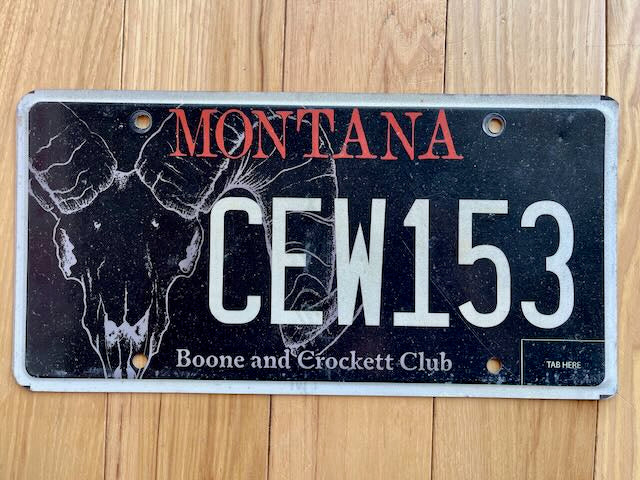 Montana Boone and Crockett Club License Plate
